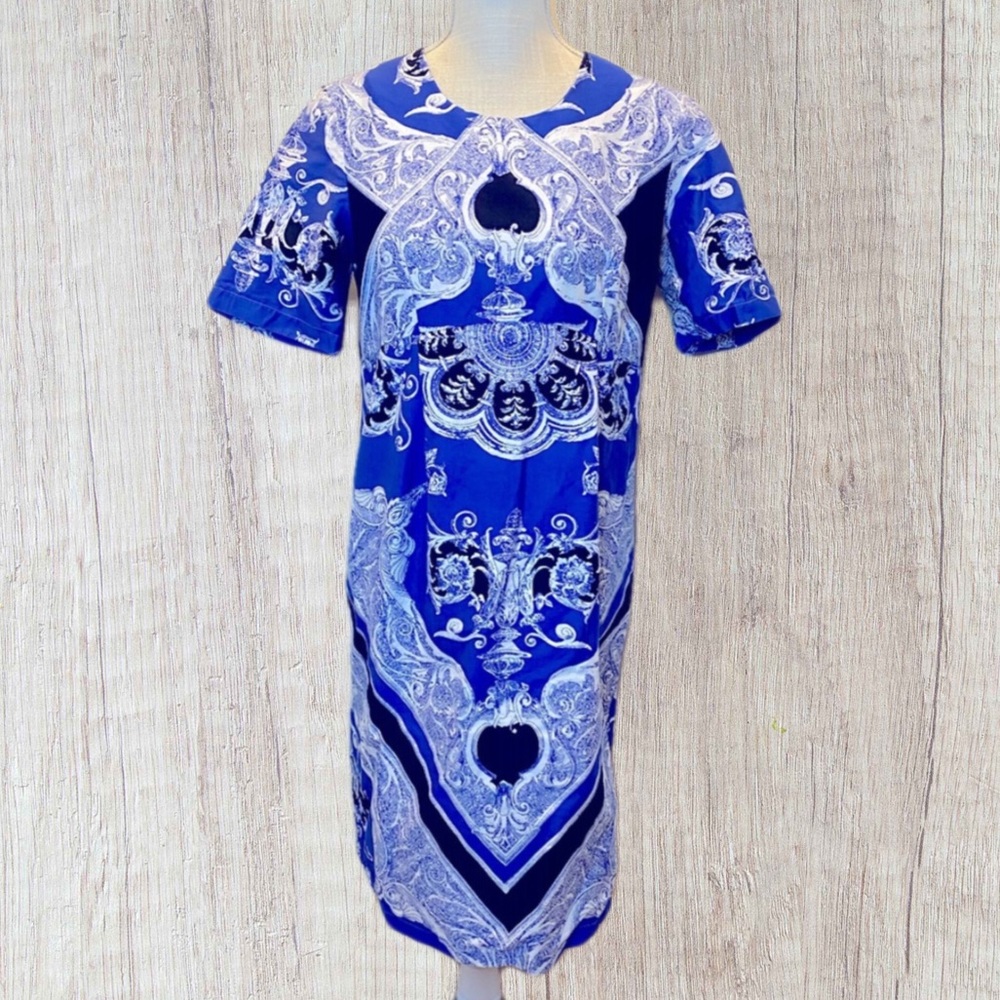 ASOS Blue /Black Short Sleeve Maternity Dress
